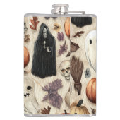 Spooky Season beroemd gemaakt door Halloween Flask Heupfles (Achterkant)