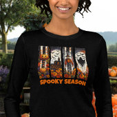 Spooky Season Brush Stroke Halloween Fall Autumn Tri-Blend Shirt