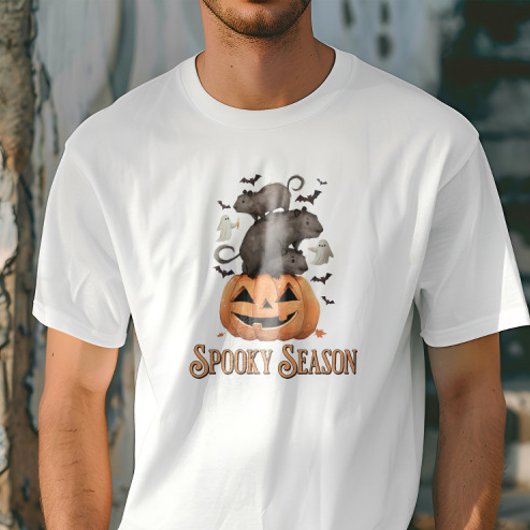 Spooky Season Capybara Halloween Grappig T-shirt
