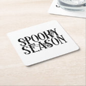 Spooky Season - Creepy Spider Web Halloween Kartonnen Onderzetters (Schuin)