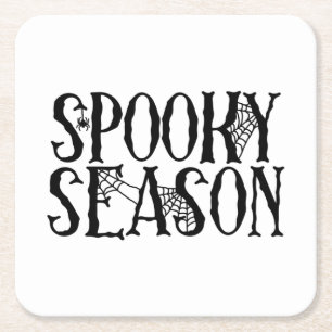 Spooky Season - Creepy Spider Web Halloween Kartonnen Onderzetters