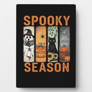 Spooky Season � Cute Ghost, Black Cat, Pumpkin & H Fotoplaat