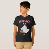Spooky Season Cute Ghost Funny Halloween Boujee Bo T-shirt (Voorkant volledig)