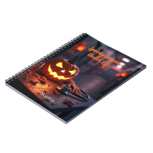Spooky Season Doctor Life gepersonaliseerd Notitieboek (Linkerzijde)