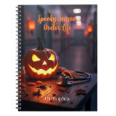 Spooky Season Doctor Life gepersonaliseerd Notitieboek (Voorkant)