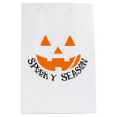 Spooky Season en Jack O Lantern Halloween Medium Cadeauzakje (Voorkant)
