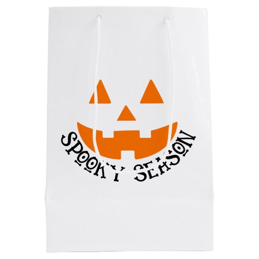 Spooky Season en Jack O Lantern Halloween Medium Cadeauzakje (Achterkant)