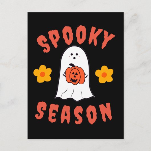 Spooky Season Ghost Briefkaart (Voorkant)