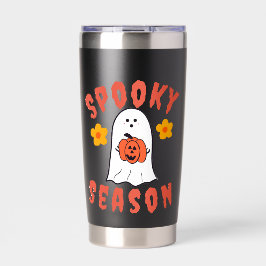 Spooky Season Ghost Geïsoleerde Drinkbeker
