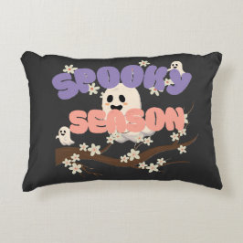 Spooky Season ghost Halloween accent Throw Pillow Kussen