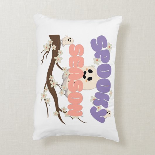 Spooky Season ghost Halloween accent Throw Pillow Kussen (Achterkant (Verticaal))