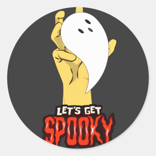 Spooky Season Ghost Hand Halloween Stickers (Voorkant)