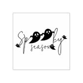 Spooky Season Ghost Lettering Fun Halloween Rubberstempel (Afrduk)
