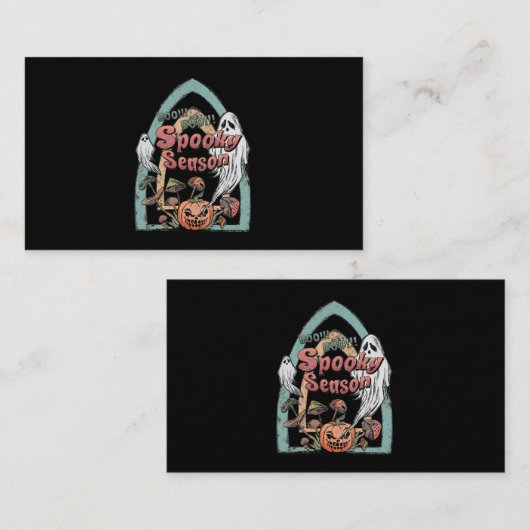 Spooky Season Ghost Pumpkin Halloween Day 247 Visitekaartje (Voorkant / Achterkant)