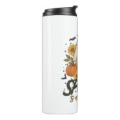 Spooky Season Ghost Retro Spooky Bloemen Halloween Thermosbeker (Gedraaid links)