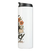 Spooky Season Ghost Retro Spooky Bloemen Halloween Thermosbeker (Geroteerd rechts)