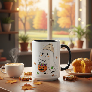 Spooky Season Ghost Schattige Halloween herfst cad Mok