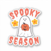 Spooky Season Ghost Sticker (Voorkant)