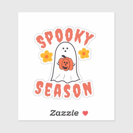 Spooky Season Ghost Sticker (Vel)