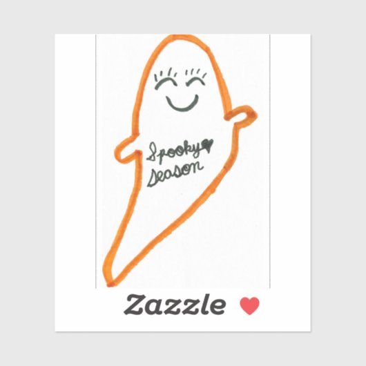 Spooky Season ghost sticker (Vel)