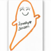 Spooky Season ghost sticker (Voorkant)
