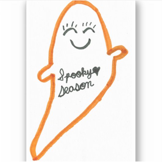 Spooky Season ghost sticker (Voorkant)