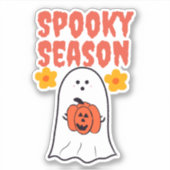 Spooky Season Ghost Sticker (Voorkant)