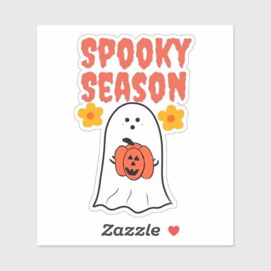 Spooky Season Ghost Sticker (Vel)