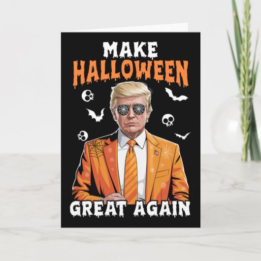 Spooky Season Grappig Maak Halloween Groot Again D Kaart (Voorkant)