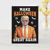 Spooky Season Grappig Maak Halloween Groot Again D Kaart (Gele Bloem)