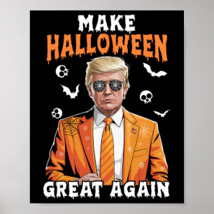 Spooky Season Grappig Maak Halloween Groot Again D Poster