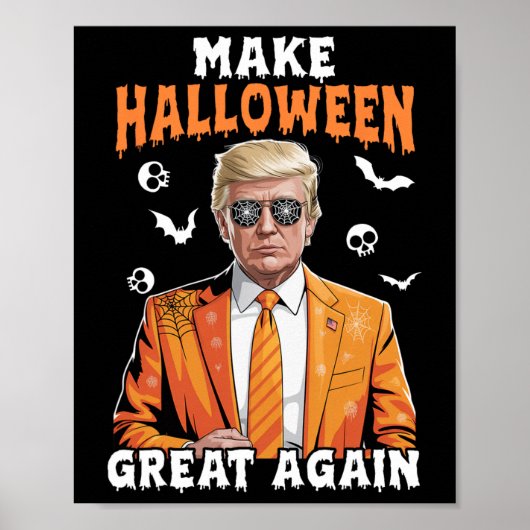 Spooky Season Grappig Maak Halloween Groot Again D Poster (Voorkant)