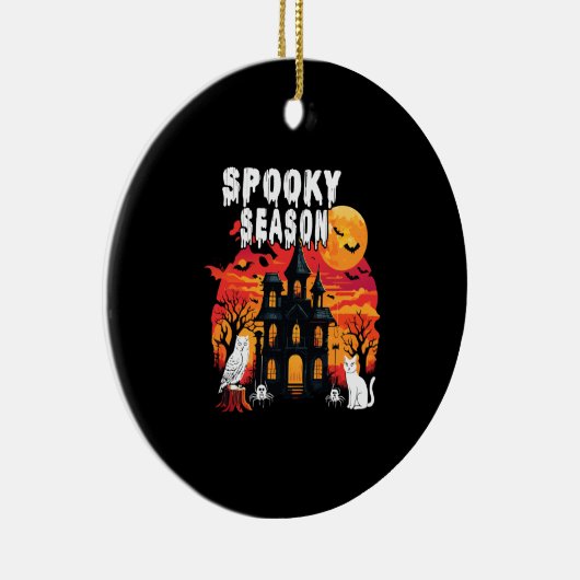 Spooky Season Halloween (2) Keramisch Ornament (Rechts)