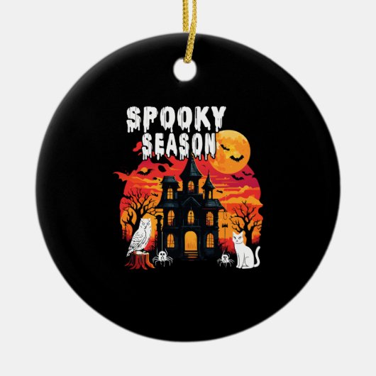 Spooky Season Halloween (2) Keramisch Ornament (Voorkant)