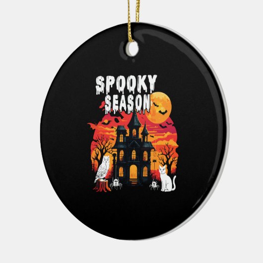 Spooky Season Halloween (2) Keramisch Ornament (Links)
