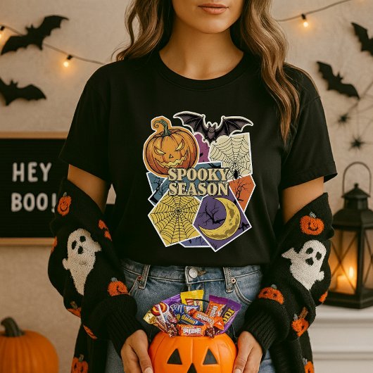Spooky Season Halloween Collage T-shirt