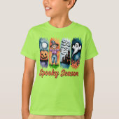 Spooky Season Halloween Fall Autumn Brush Strokes T-shirt (Voorkant)