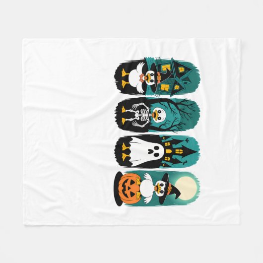 Spooky Season Halloween Fleece Deken (Voorkant (Horizontaal))