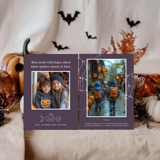 Spooky Season Halloween-fotokaart