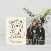 Spooky Season Halloween-fotokaart Kaart (Staand voorkant)