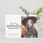 Spooky Season Halloween-fotokaarten Kaart (Staand voorkant)