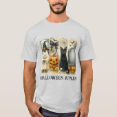 Spooky Season Halloween Ghosts Pumpkins T-Shirt (Voorkant)