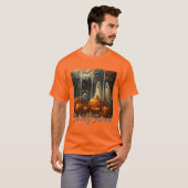 Spooky Season Halloween Ghosts Pumpkins T-shirt (Voorkant volledig)