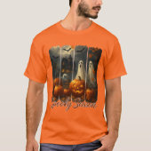 Spooky Season Halloween Ghosts Pumpkins T-shirt (Voorkant)