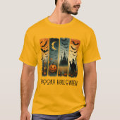 Spooky Season Halloween Ghosts Pumpkins T-shirt (Voorkant)