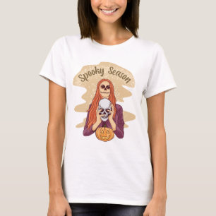 Spooky Season Halloween Groovy Pumpkin Schattige G T-shirt