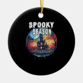 Spooky Season Halloween Keramisch Ornament (Voorkant)