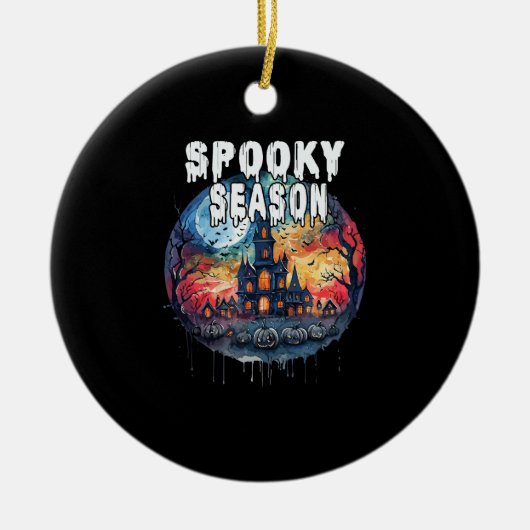 Spooky Season Halloween Keramisch Ornament (Voorkant)