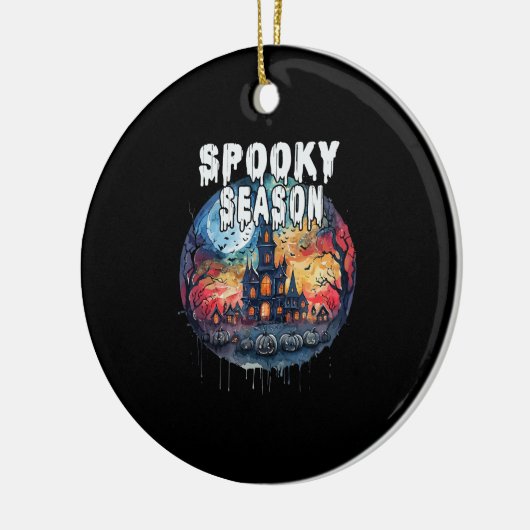 Spooky Season Halloween Keramisch Ornament (Links)