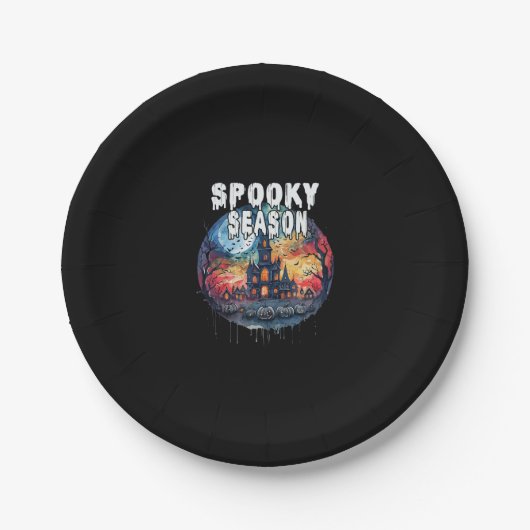Spooky Season Halloween Papieren Bordje (Voorkant)